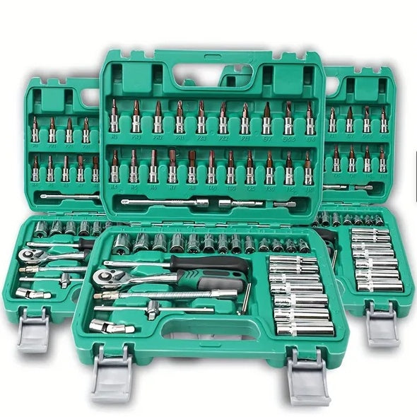 53pcs Set Car Repair Kit Tools, Car Repair Machine Repair Quick Ratchet Wrench, And Car Repair Tools